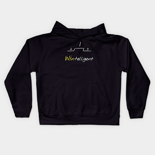 Wintelligence, key to success Kids Hoodie by Words In Drawings